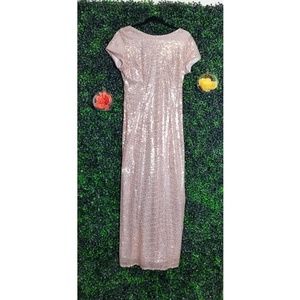 Rose Gold sequin Gown L